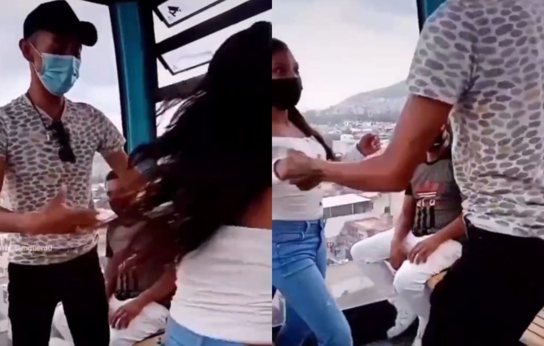 Viral: Pareja baila cumbia en clablebús